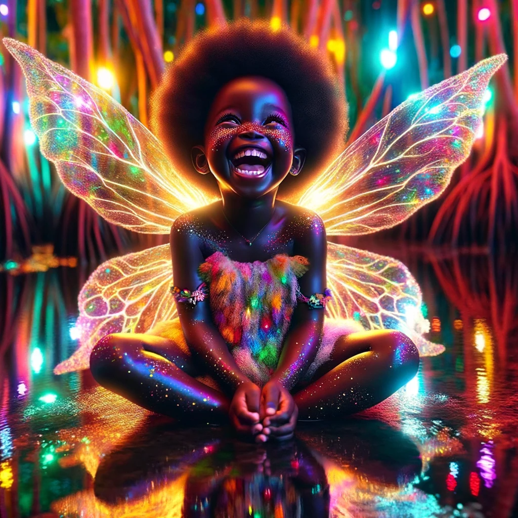 Dall-E Prompts: African Faeries in New York (Digital Download)